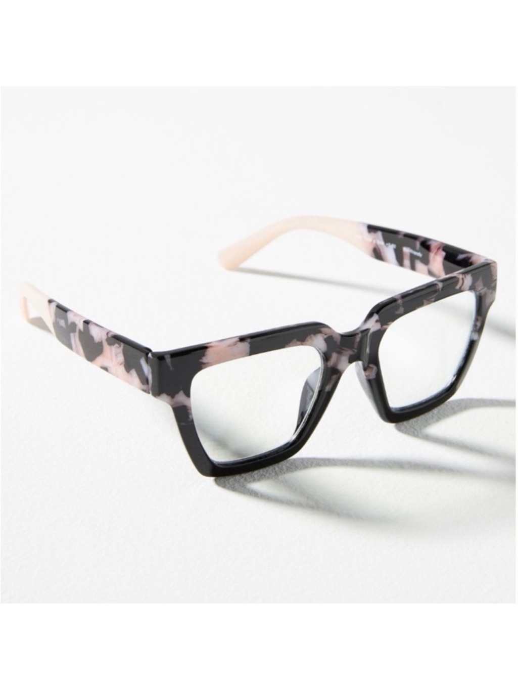 Anthropologie Square Acetate Blue Light Glasses Size +0.00